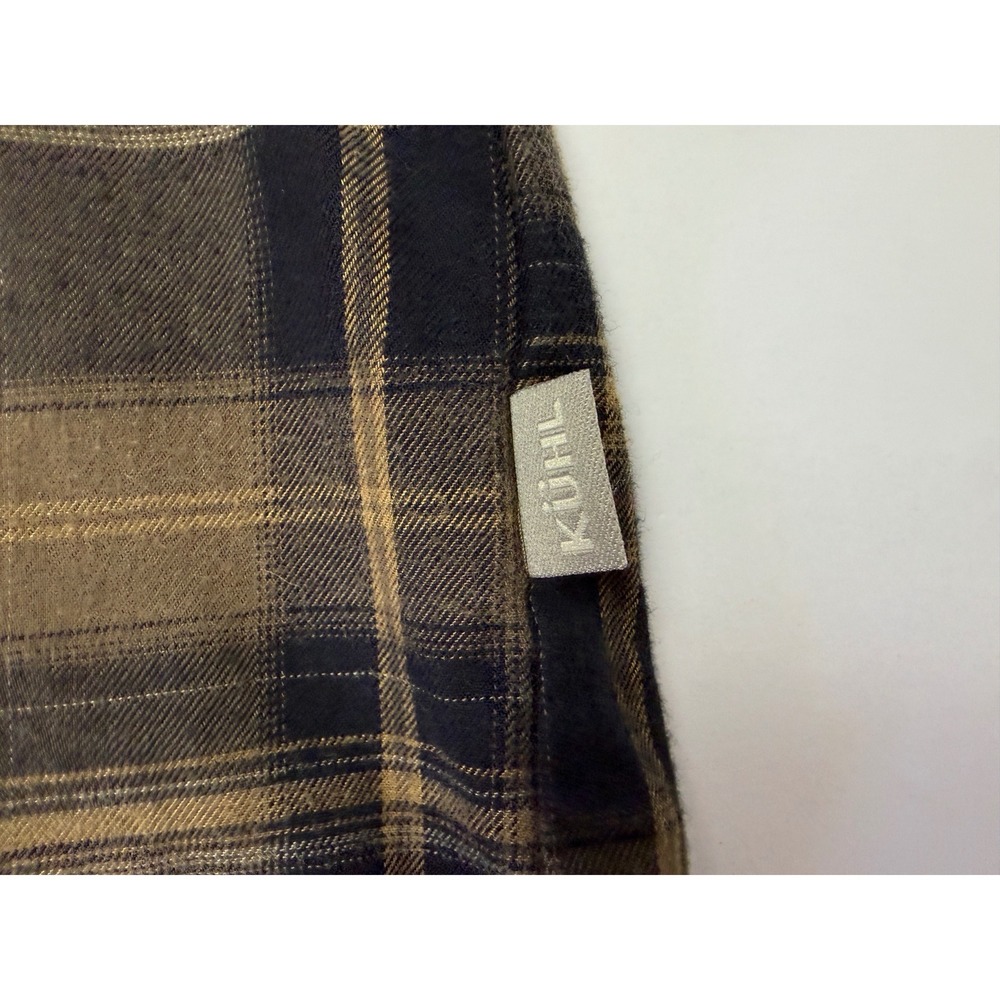 Kuhl Mens ‎ Plaid Button Down Shirt Brown Long Sleeve Size XL Hiking Outdoor - Picture 6 of 12
